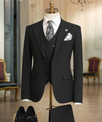 Bộ Suit Đen cao cấp – 2 cúc